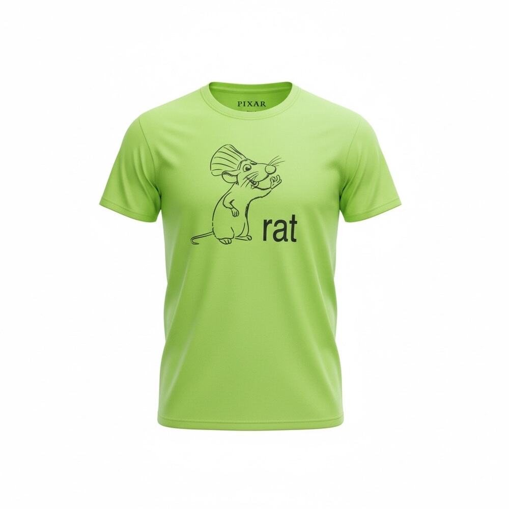Disney Pixar Ratatouille Remy T Shirt Green Size Small